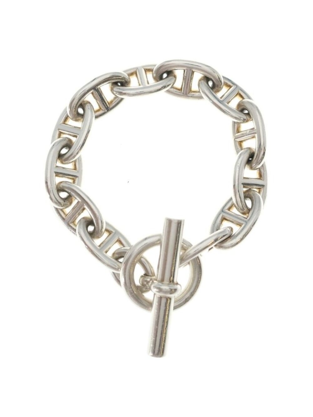 Hermes Chaine D'ancre Bracelet TGM 12 Links Silver